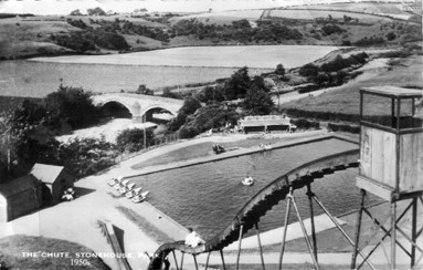 The infamous chute in Alexander Hamilton Memorial Park, AKA Stonehouse Park, in the 1950s The infamous chute in Alexander Hamilton Memorial Park, AKA Stonehouse Park, in the 1950s
